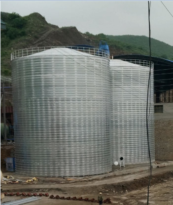 扎鲁特粮食钢板仓的安装全过程不用热焊接